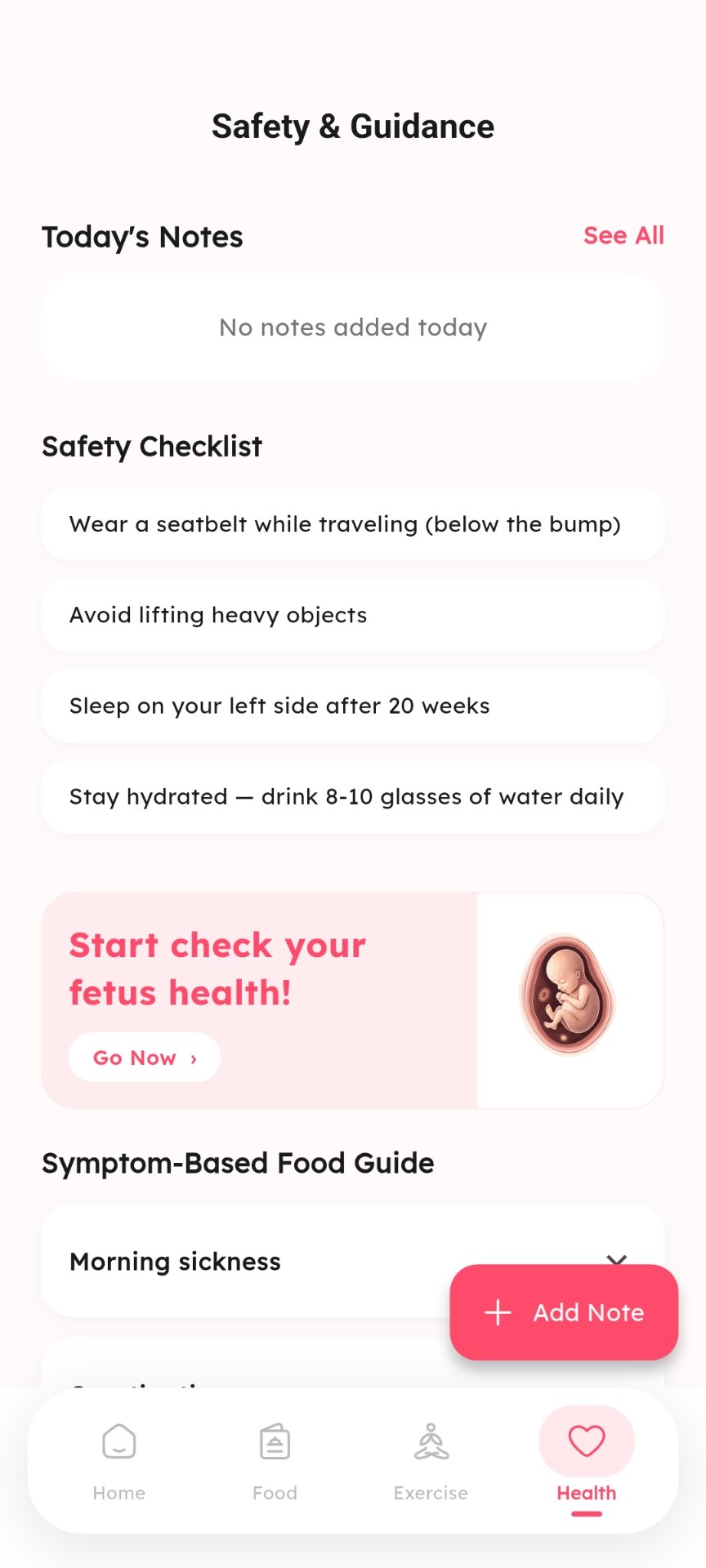 Parenting Guidance interface