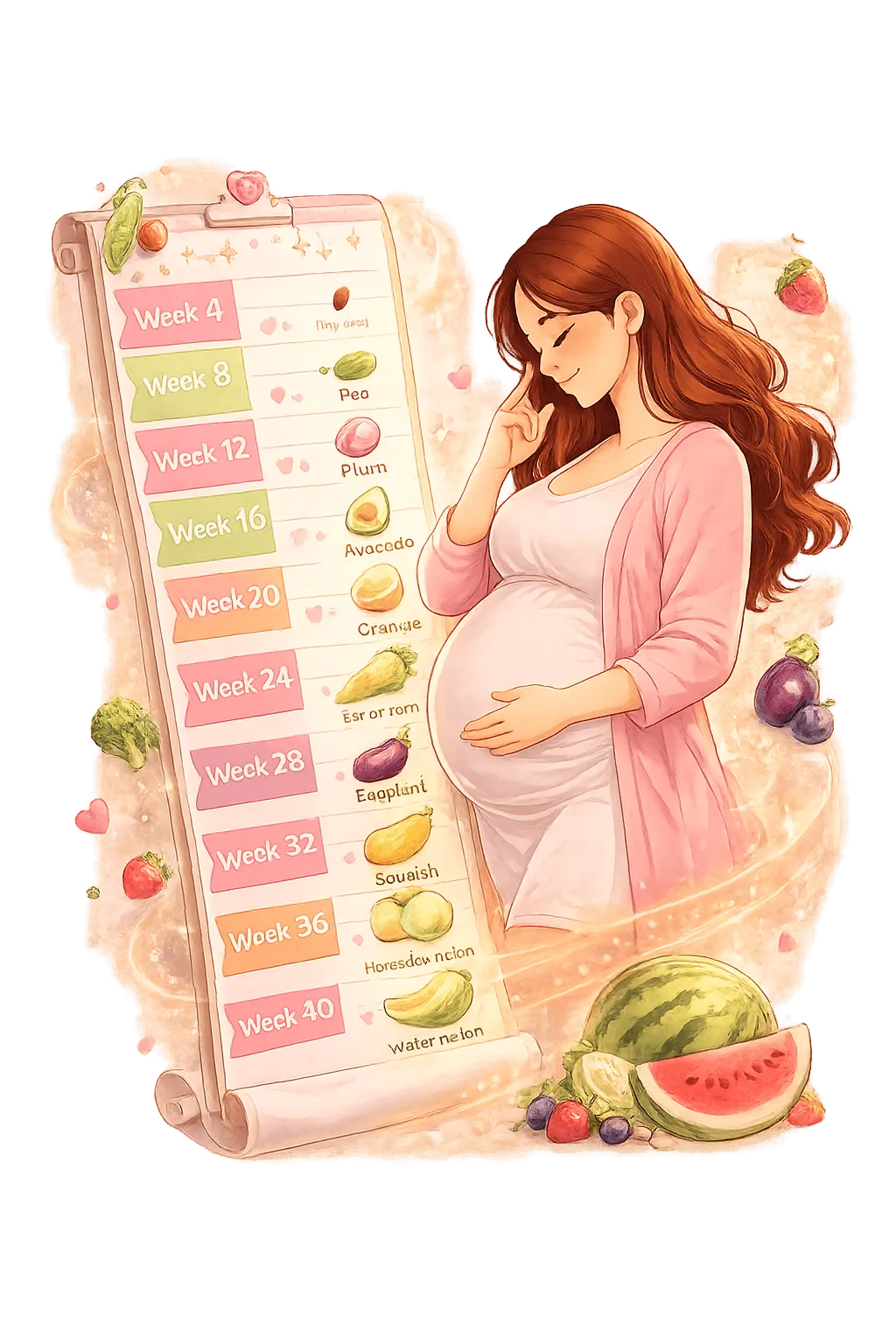 Baby Size & Fruit Comparison Chart